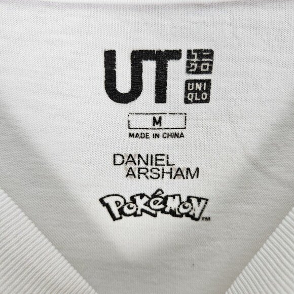 Uniqlo x Daniel Arsham x Pokemon 3020 Crystal Pokedex White T-Shirt Men's Size M - Picture 7 of 10